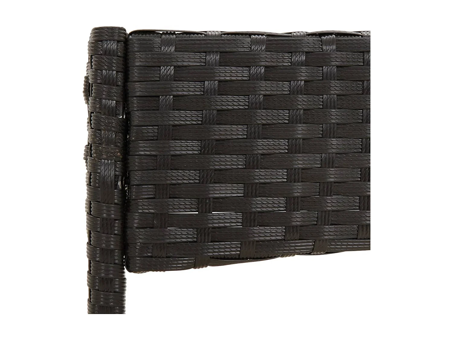 Salon de jardin 4 pcs avec coussins Noir Résine tressée