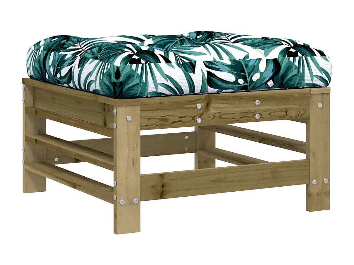 Salon de jardin 3 pcs avec coussins bois de pin imprégné