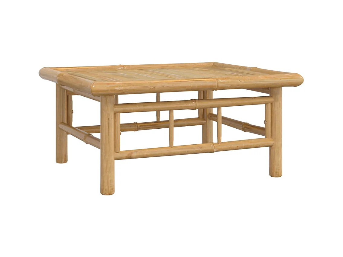 Salon de jardin 6 pcs avec coussins gris foncé bambou