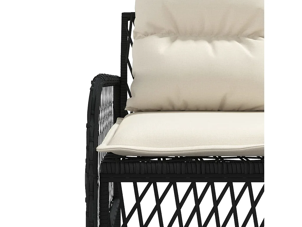 Salon de jardin 2 pcs avec coussins Gris Résine tressée