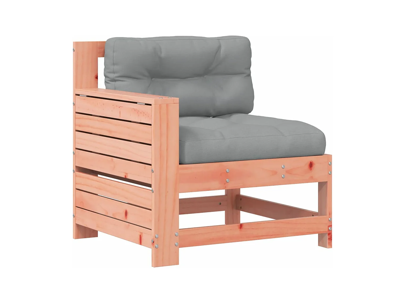 Canapé de jardin accoudoir avec coussin bois massif douglas