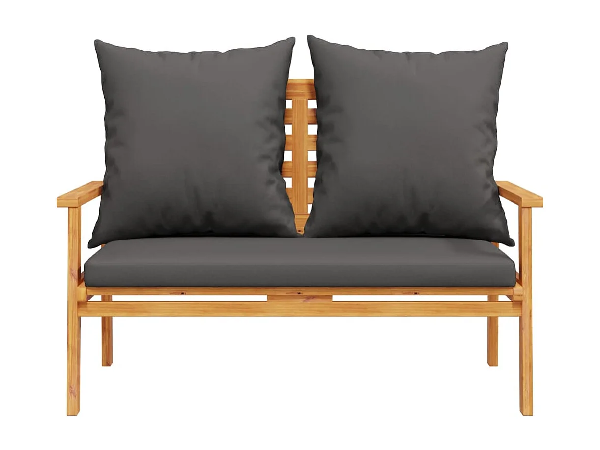 Salon de jardin avec coussins 5 pcs Bois d'acacia solide