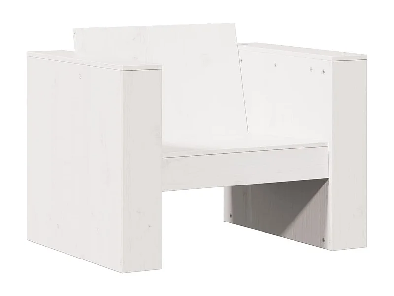 Canapé de jardin blanc 79x60x62 bois de pin massif