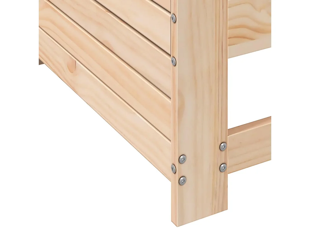 Canapé de jardin accoudoir avec coussin bois massif de pin