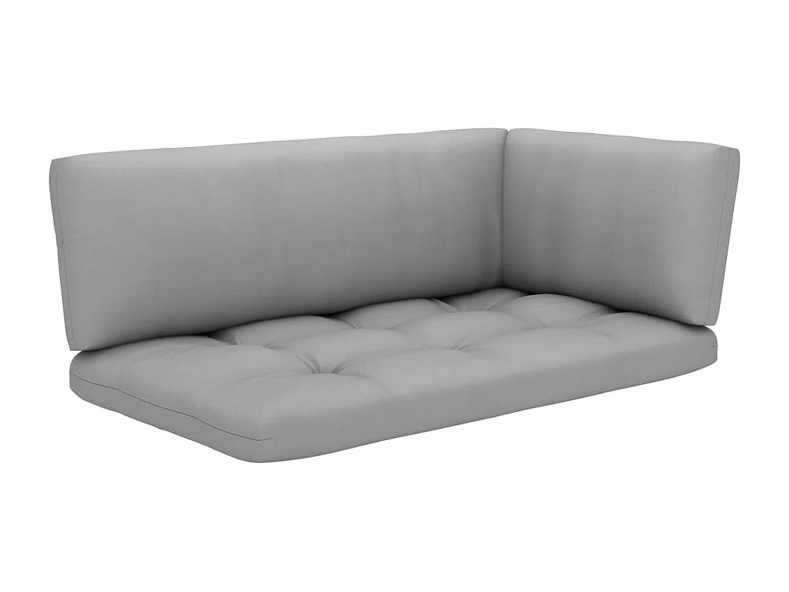 Salon de jardin palette 4pcs avec coussins Bois de pin imprégné 6