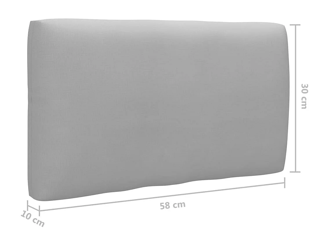 Salon de jardin palette 4pcs avec coussins Bois de pin imprégné 6