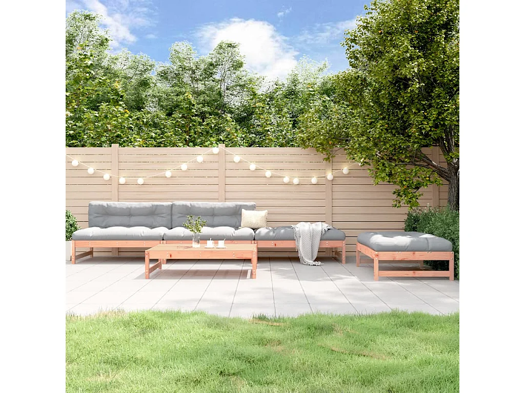 Salon de jardin 5 pcs bois massif douglas