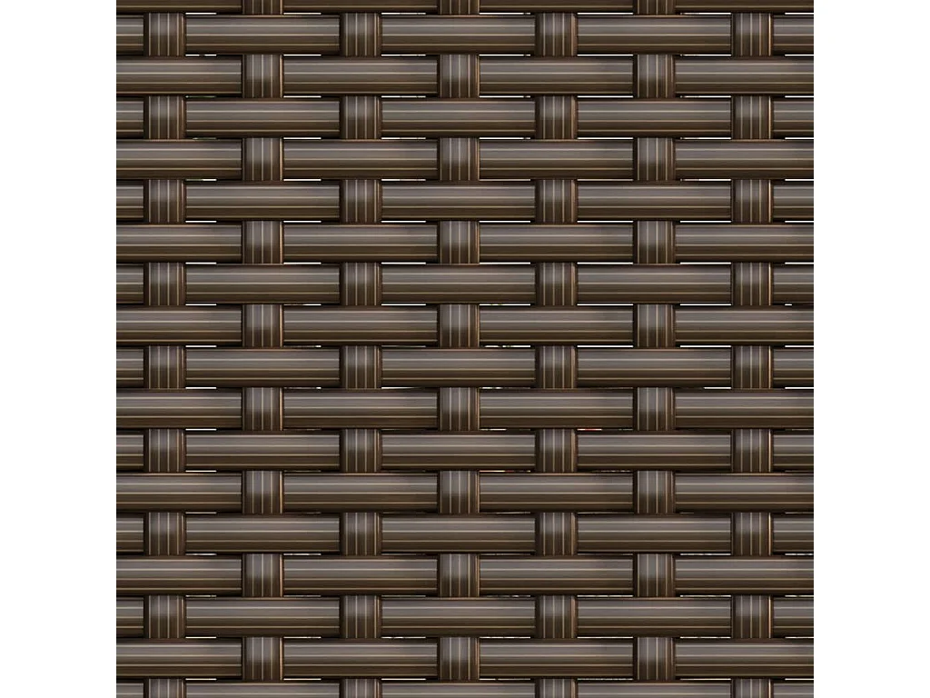 Salon de jardin 2 pcs avec coussins Marron Résine tressée