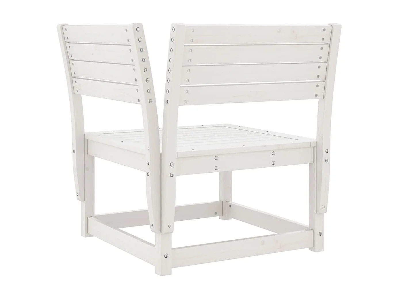 Canapé d'angle de jardin blanc 73x73x78 bois pin massif