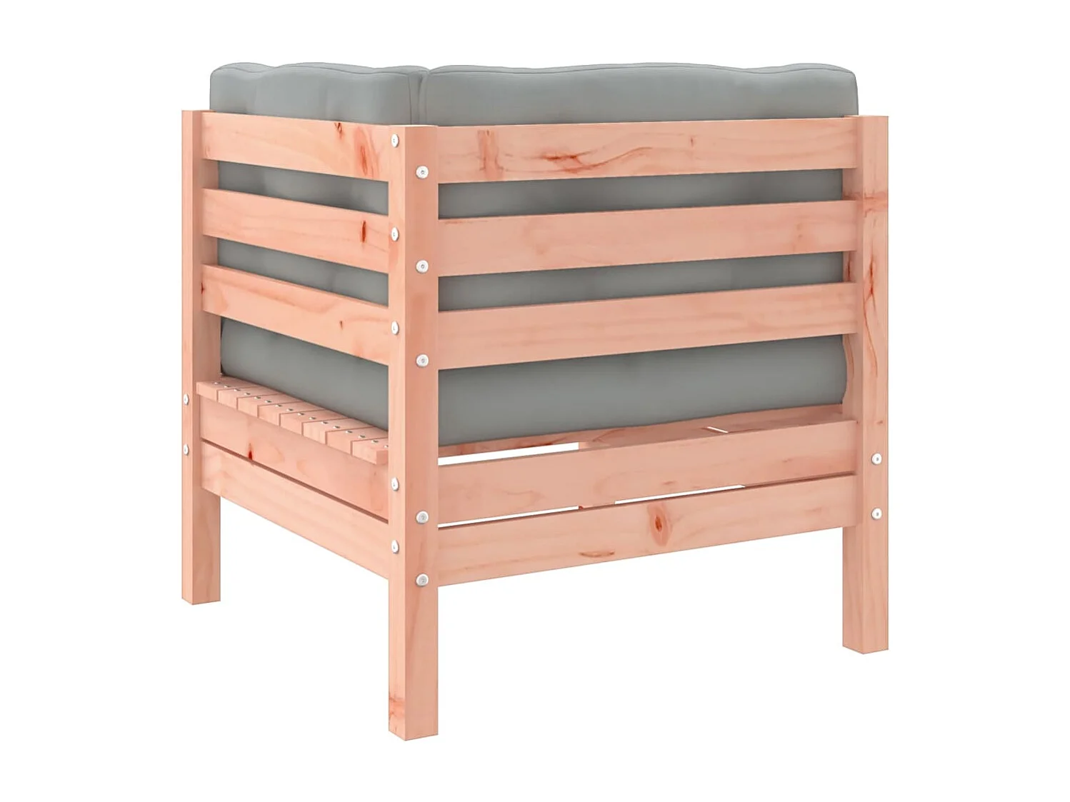 Salon de jardin 3 pcs et coussins bois massif sapin de douglas