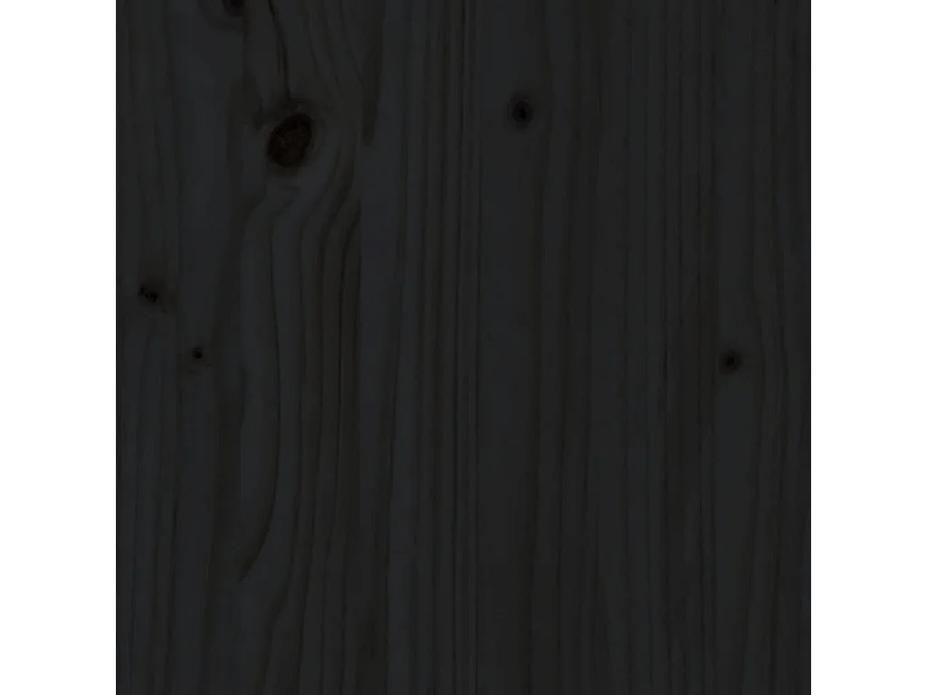 Salon de jardin 7 pcs Noir Bois de pin massif