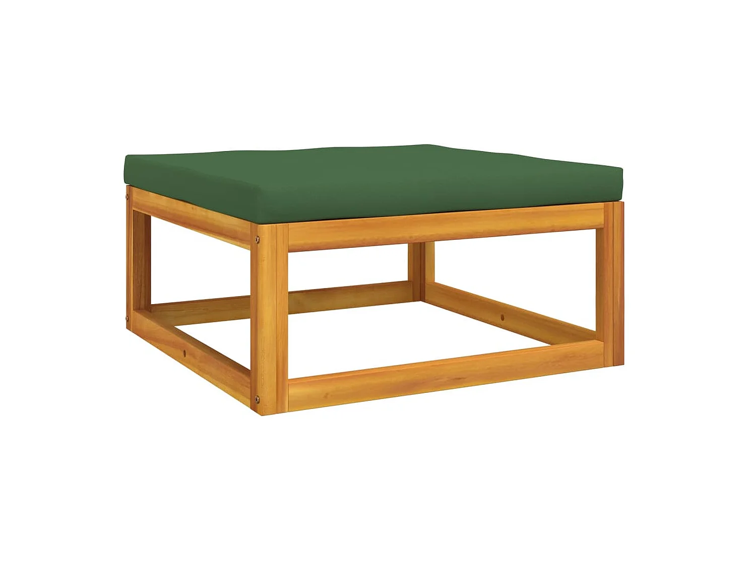 Salon de jardin 10 pcs avec coussins vert bois massif