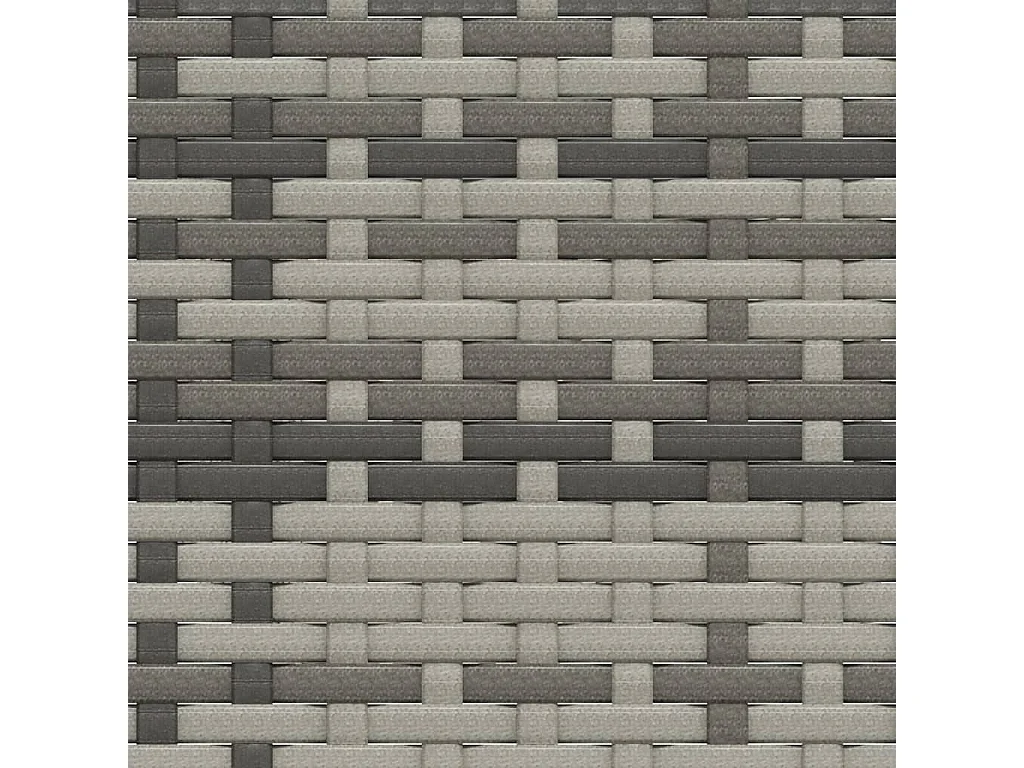 Salon de jardin 3 pcs avec coussins Gris Résine tressée