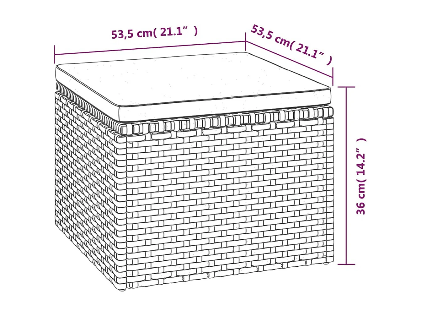 Salon de jardin 3 pcs avec coussins Gris Résine tressée