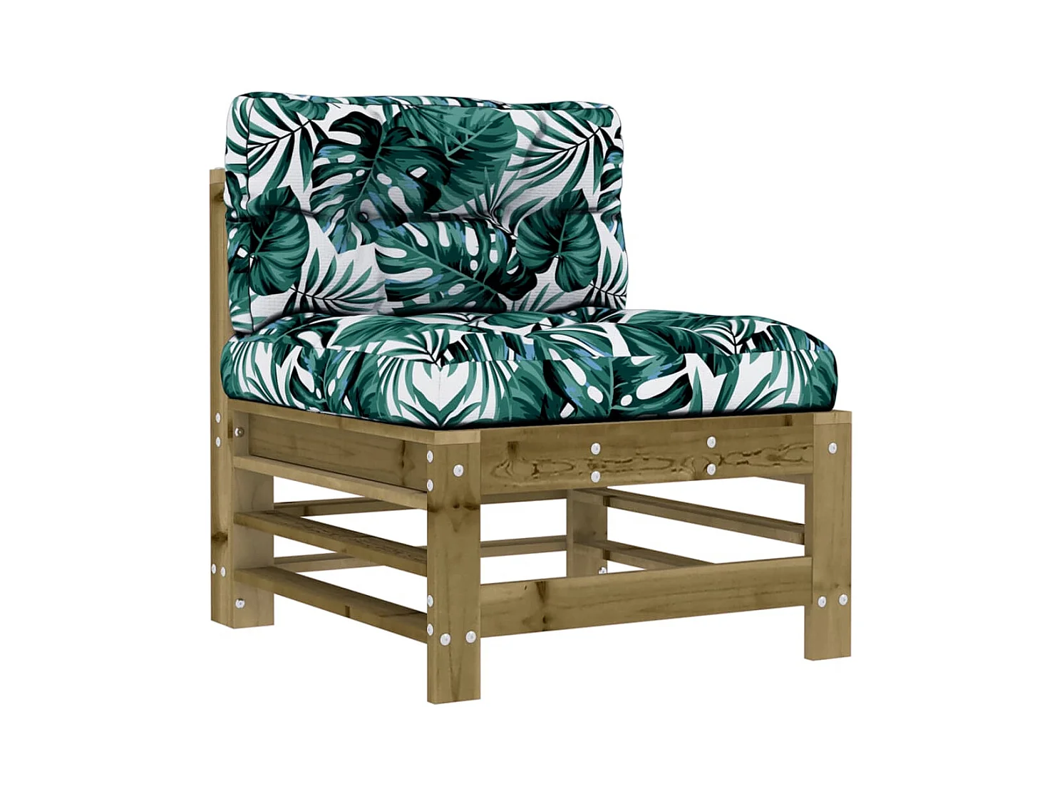 Salon de jardin 10 pcs avec coussins bois de pin imprégné