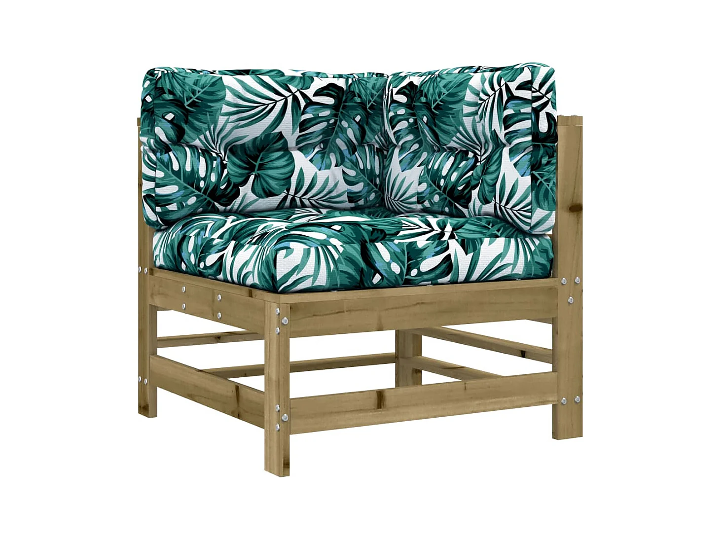 Salon de jardin 10 pcs avec coussins bois de pin imprégné