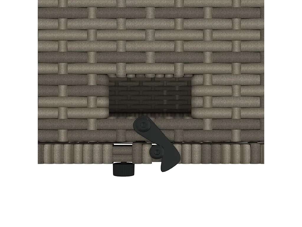 Canapé de jardin 2 places coussins gris résine tressée&acacia