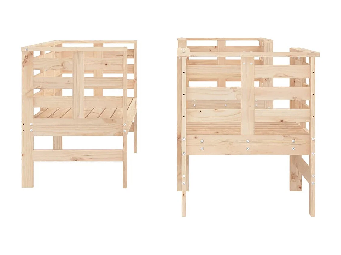Salon de jardin 3 pcs bois massif de pin