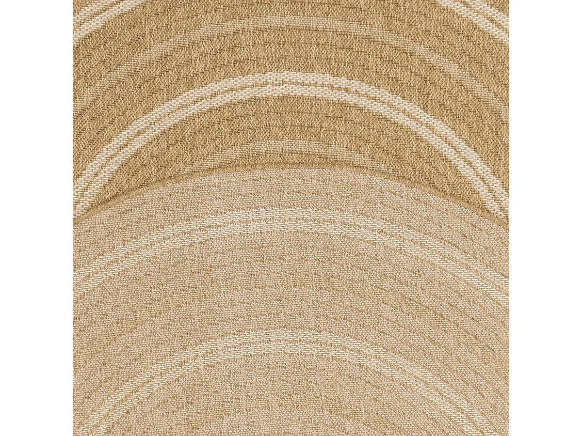 Tapis extérieur 60x90 tissé kilim beige et blanc JUTE ART 5