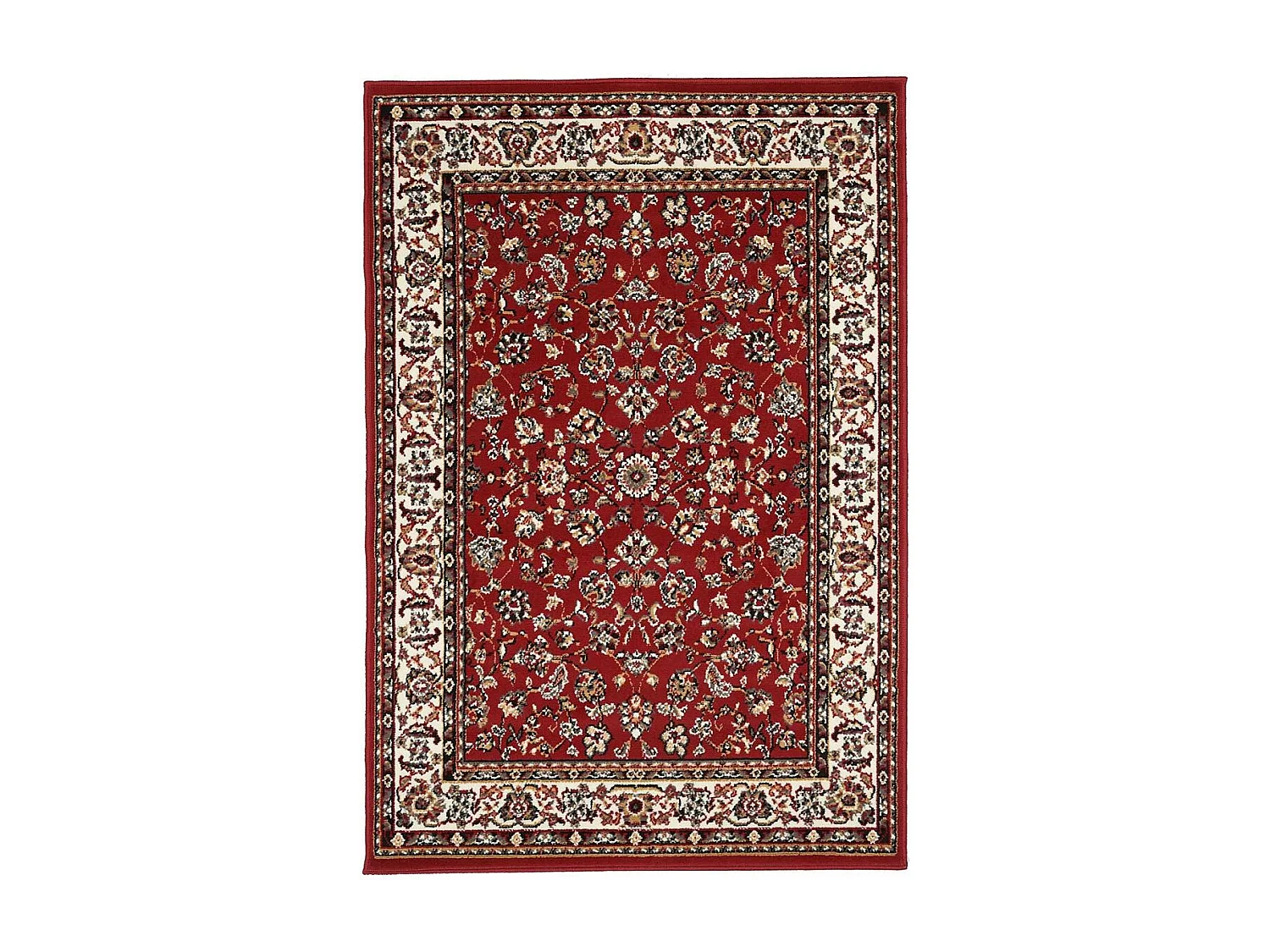 Tapis oriental 80x150 rectangle rouge tissé motif ancestral LYN1 NOMED