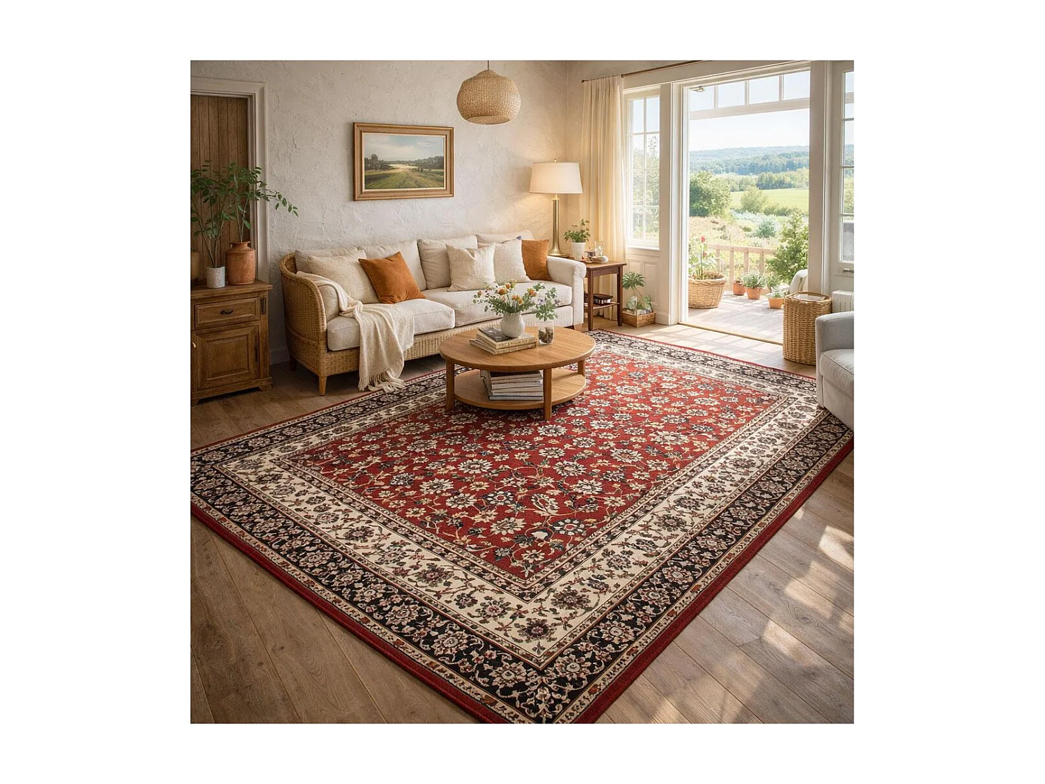 Tappeto orientale 80x150 rettangolo rosso tessuto modello ancestrale AF1 NOMED