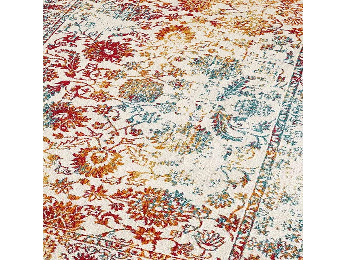 Tapis oriental 80x150 rectangle multicolore tissé motif ancestral DESTRUCT 1