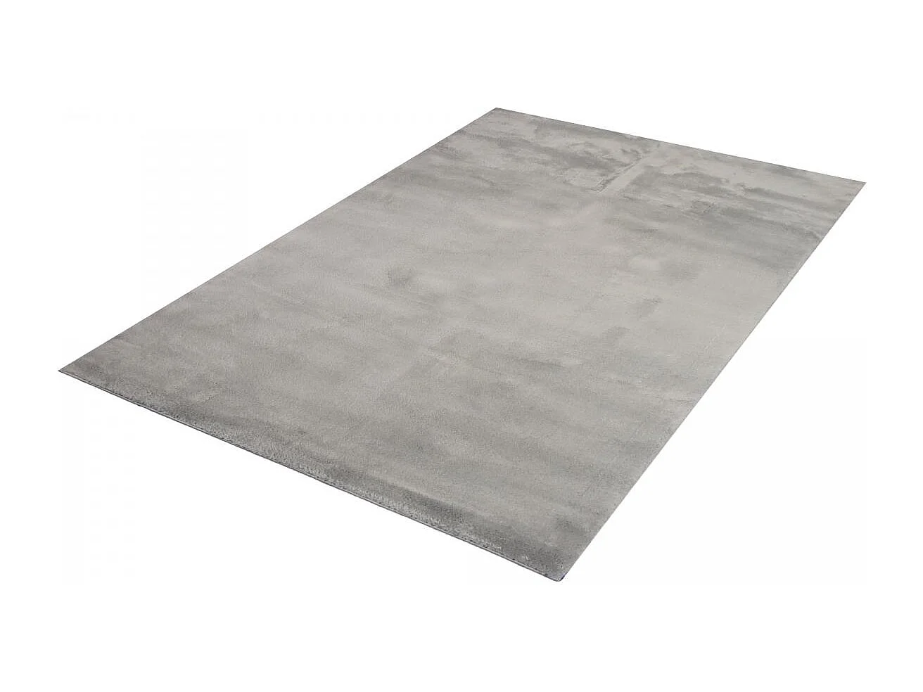 Tapis d'entrée LYN10 LAVABLE 80x150 soyeux et doux, tapis gris uni à l'aspect : Shaggy