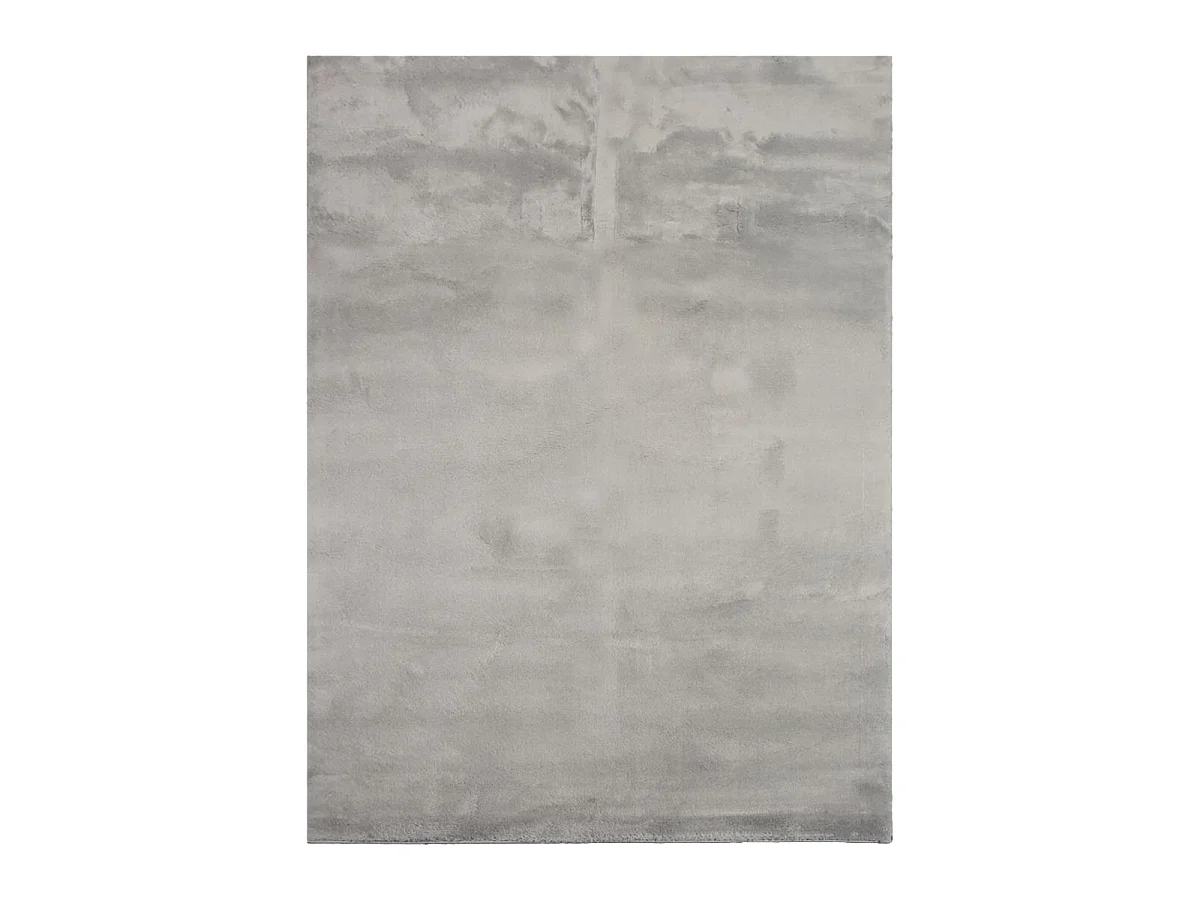 Tapis d'entrée LYN10 LAVABLE 80x150 soyeux et doux, tapis gris uni à l'aspect : Shaggy