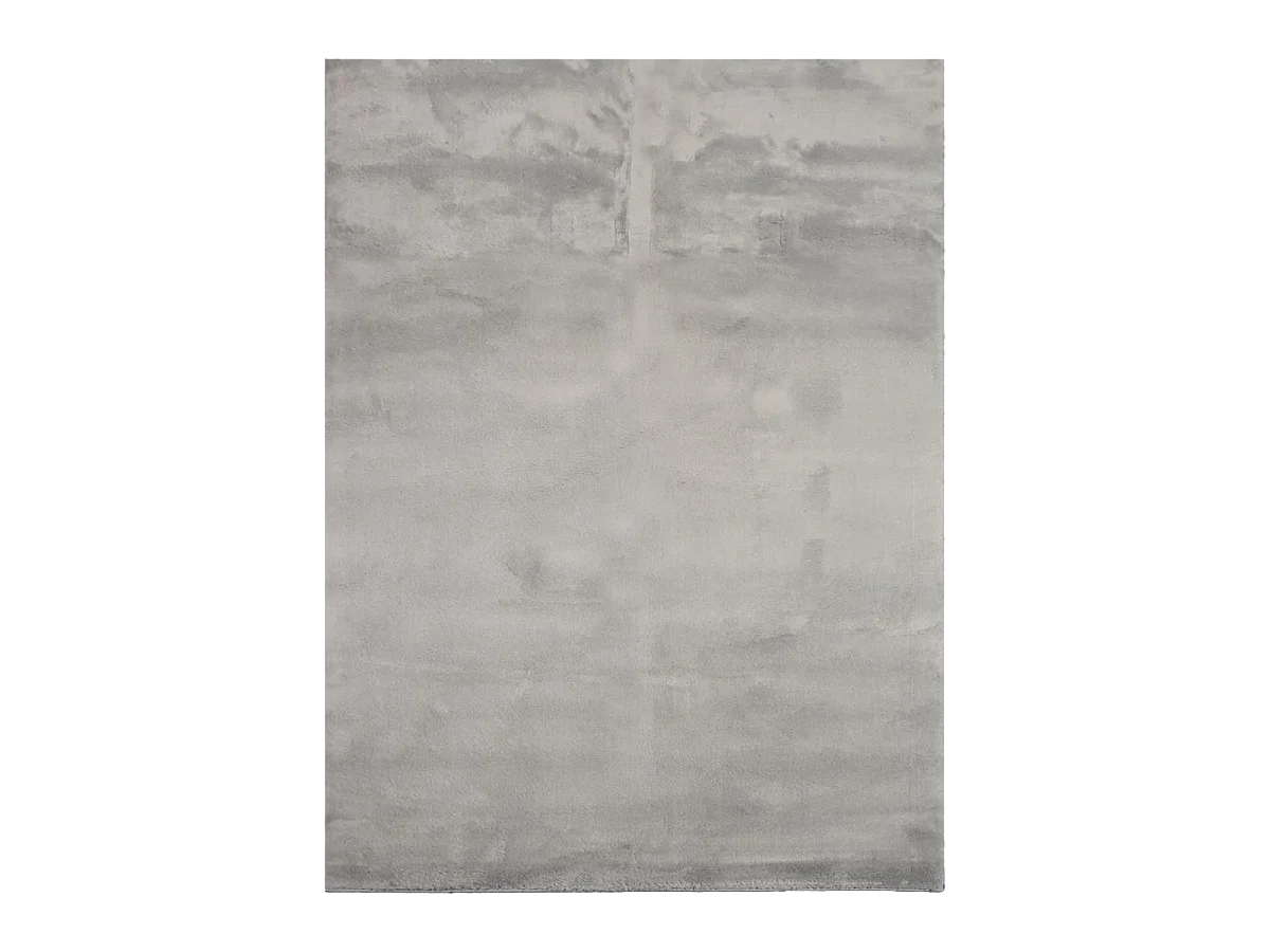 Tappeto shaggy a pelo lungo 80x150 rettangolo tessuto grigio tinta unita LOFTUNI