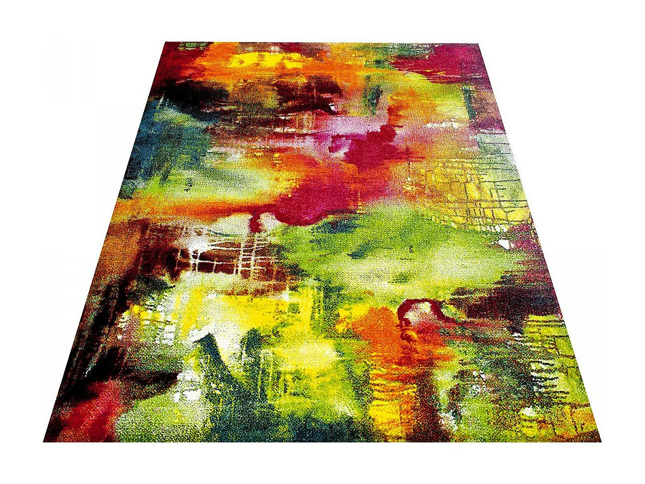 tapis salon 120x170 tissé multicolore rectangle motif géométrique LYN8 BELO 4