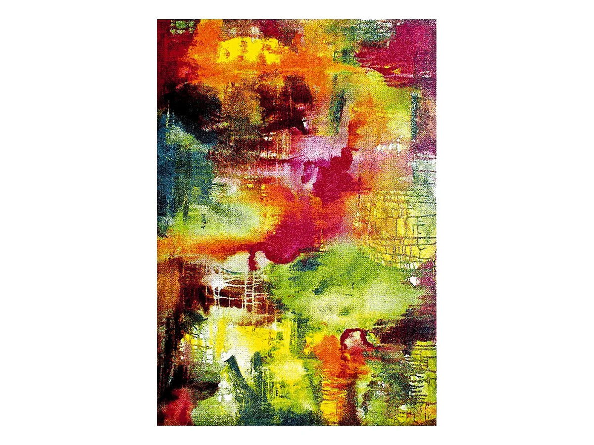 tapis salon 120x170 tissé multicolore rectangle motif géométrique LYN8 BELO 4