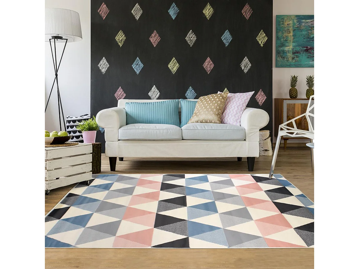 tapis chambre 60x110 tissé crème rectangle AF2 PASTELIANGLE