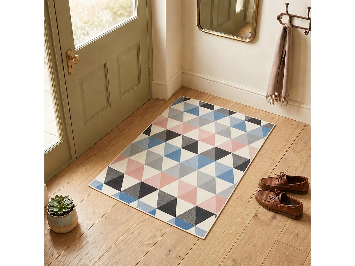 alfombra dormitorio 60x110 rectangular crema tejida LYN49 PASTELIANGLE