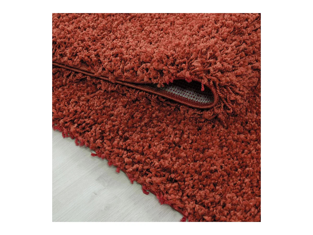 Tapis poils longs shaggy 160x230 rectangle tissé terra motif uni UNI L