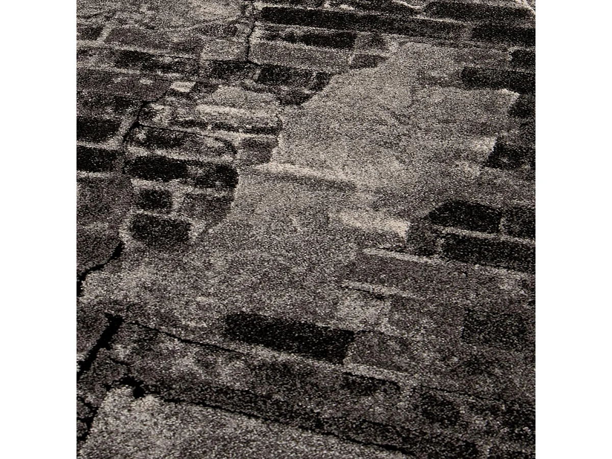 tapis chambre 120x170 tissé gris clair et gris foncé motif géométrique