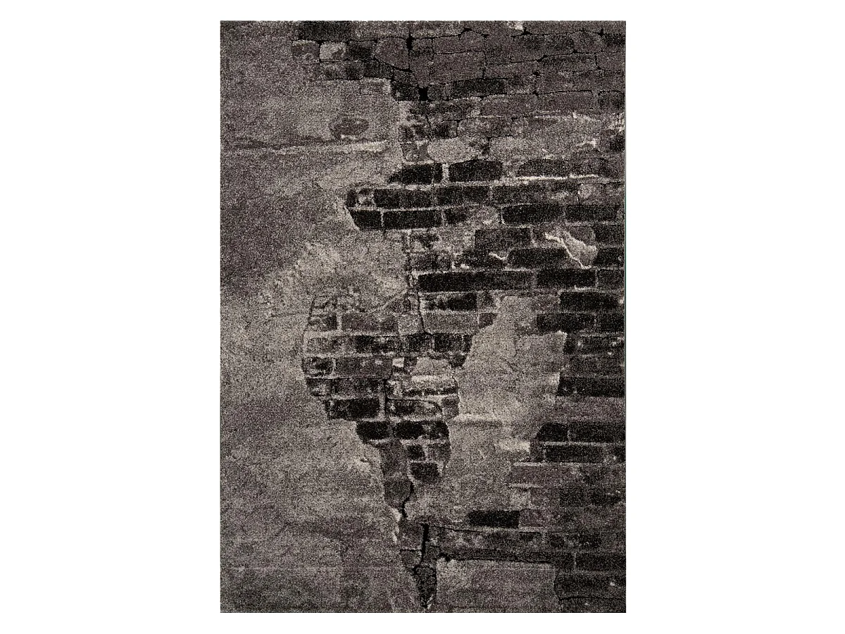 tapis chambre 120x170 tissé gris clair et gris foncé motif géométrique