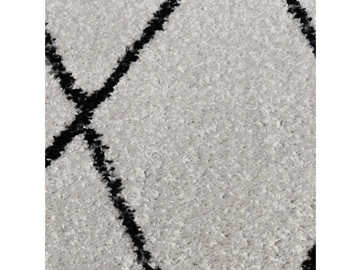 Tapis berbère 150x220 tissé motifs tribaux NALADON crème