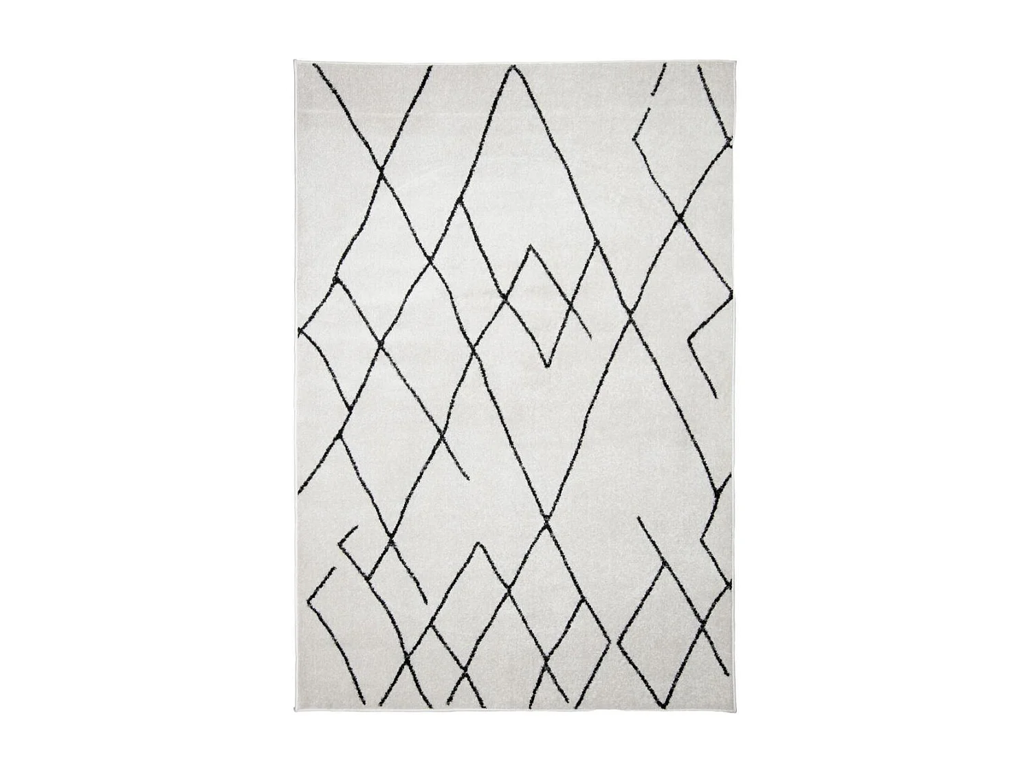 Tappeto berbero 150x220 tessuto con motivi tribali NALADON crema