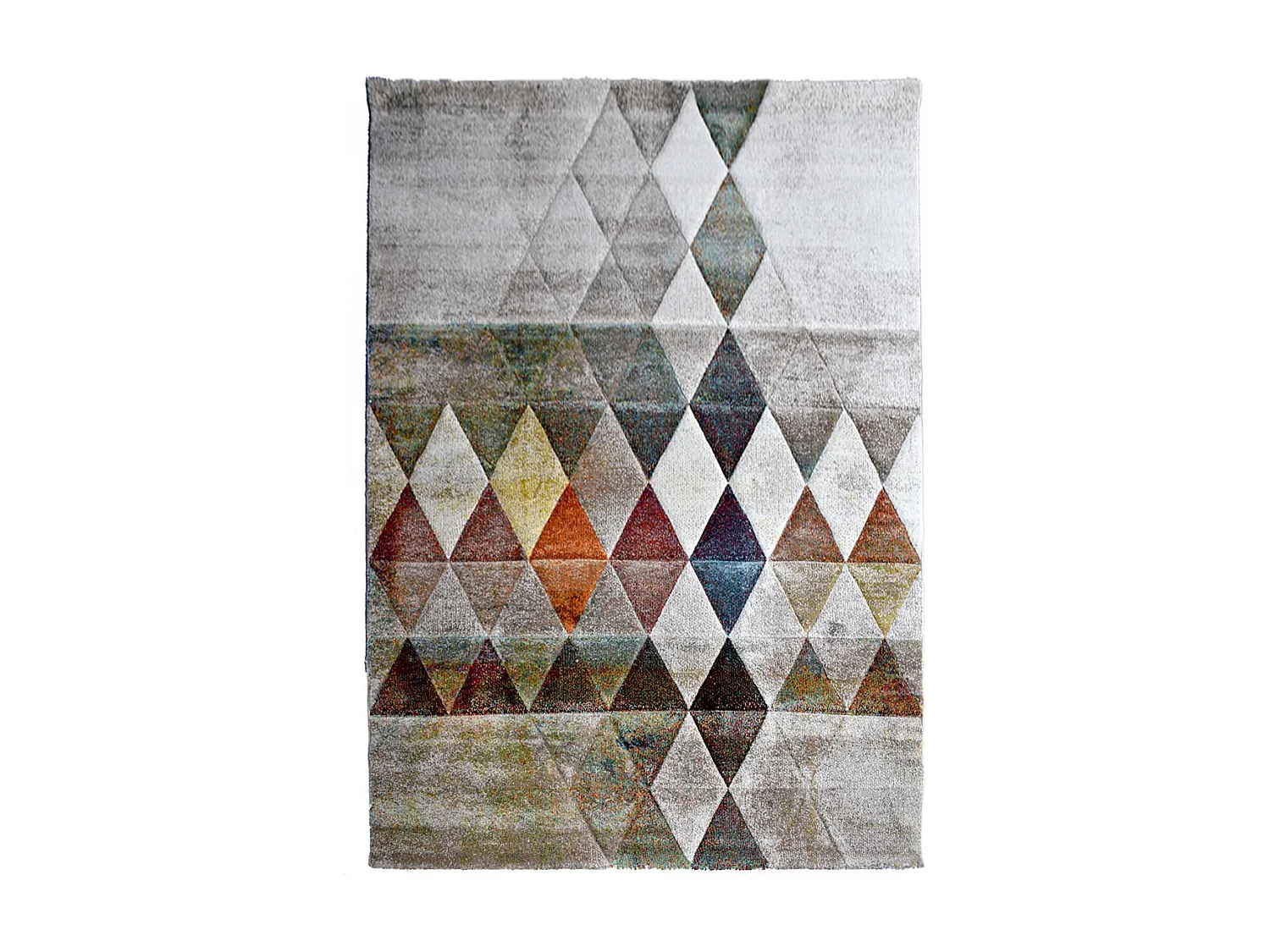 tapis salon 140x200 tissé beige rectangle motif géométrique LYN8 BELO 19