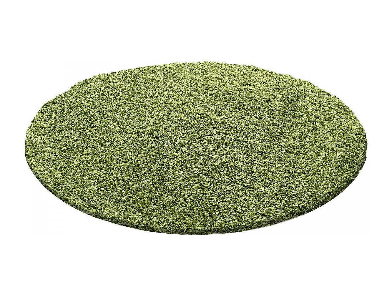 Tapis poils longs shaggy 80x150 rectangle tissé vert motif uni UNI L