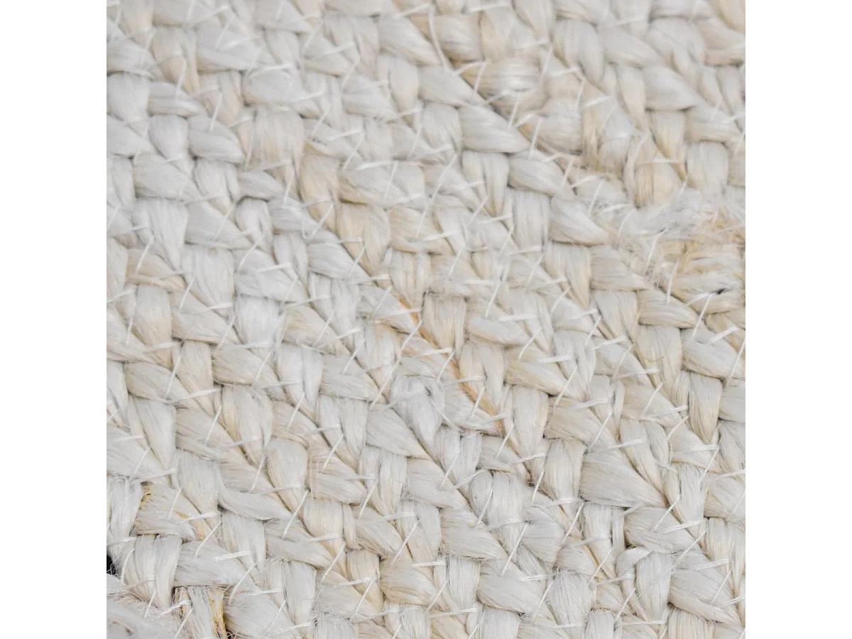 Tapis rond Ø120cm fait à la main en jute motif uni pour salon ESPRIT