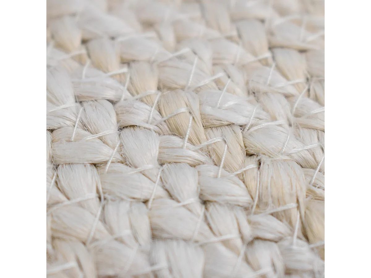 Tapis rond Ø120cm fait à la main en jute motif uni pour salon ESPRIT