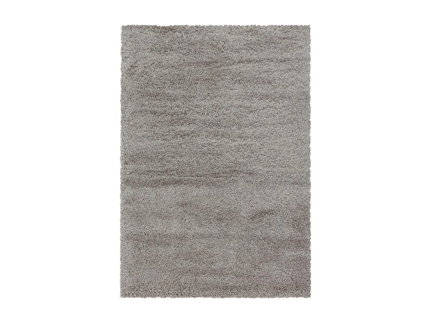 Tapis longs poils shaggy Ø200cm rond tissé beige motif uni UNI B