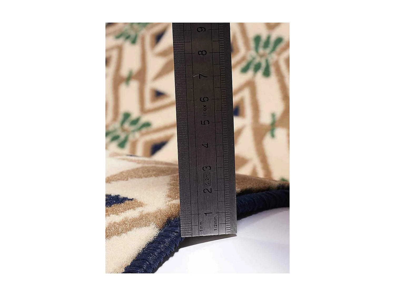 tapis chambre 60x110 tissé bleu rectangle AF2 CARODE