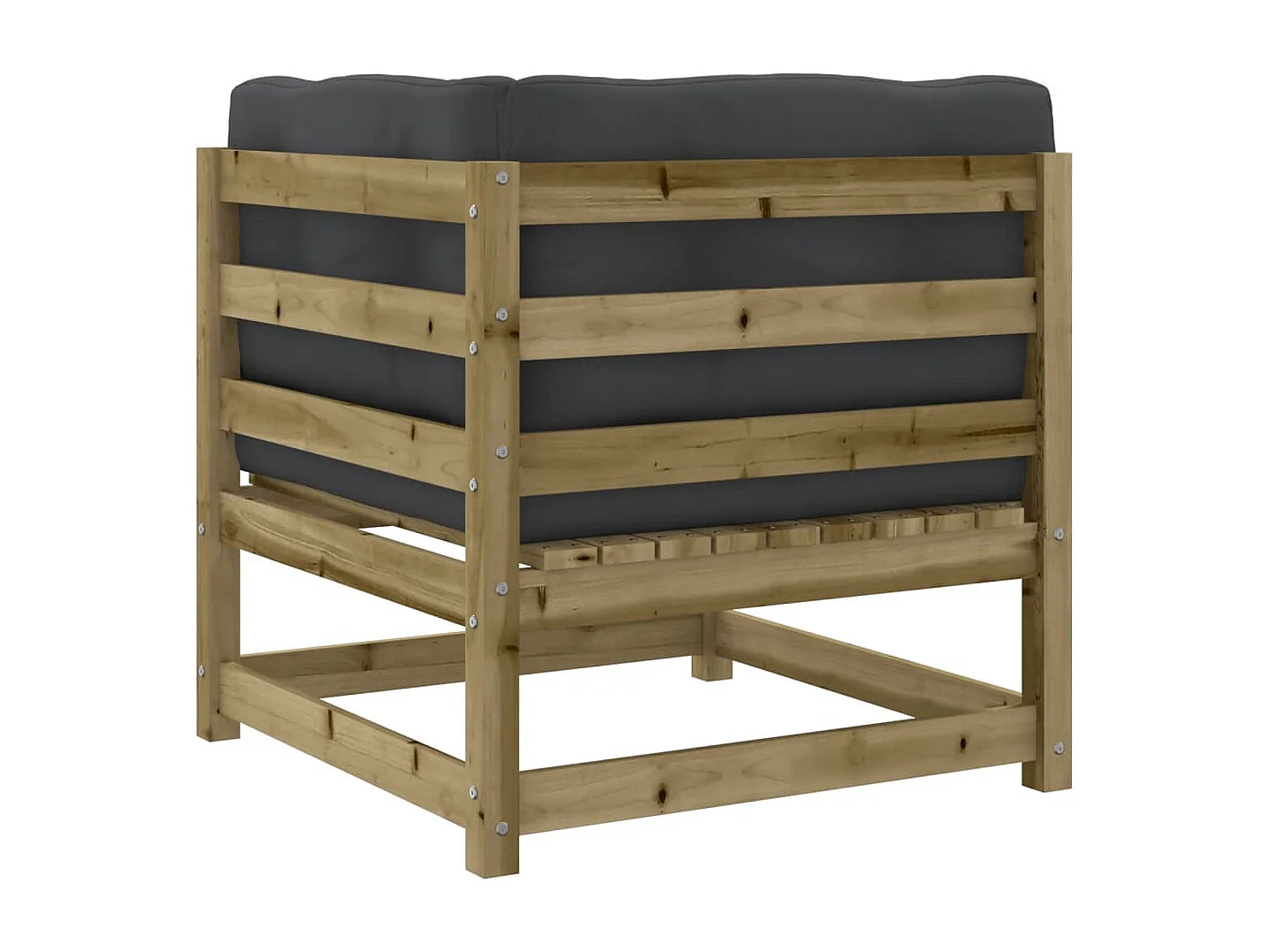 Salon de jardin 6 pcs avec coussins bois de pin imprégné