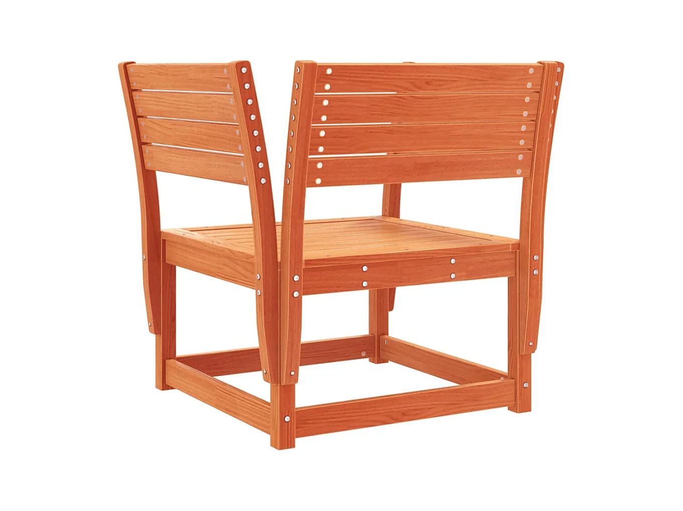 Chaise de jardin marron bois de pin massif