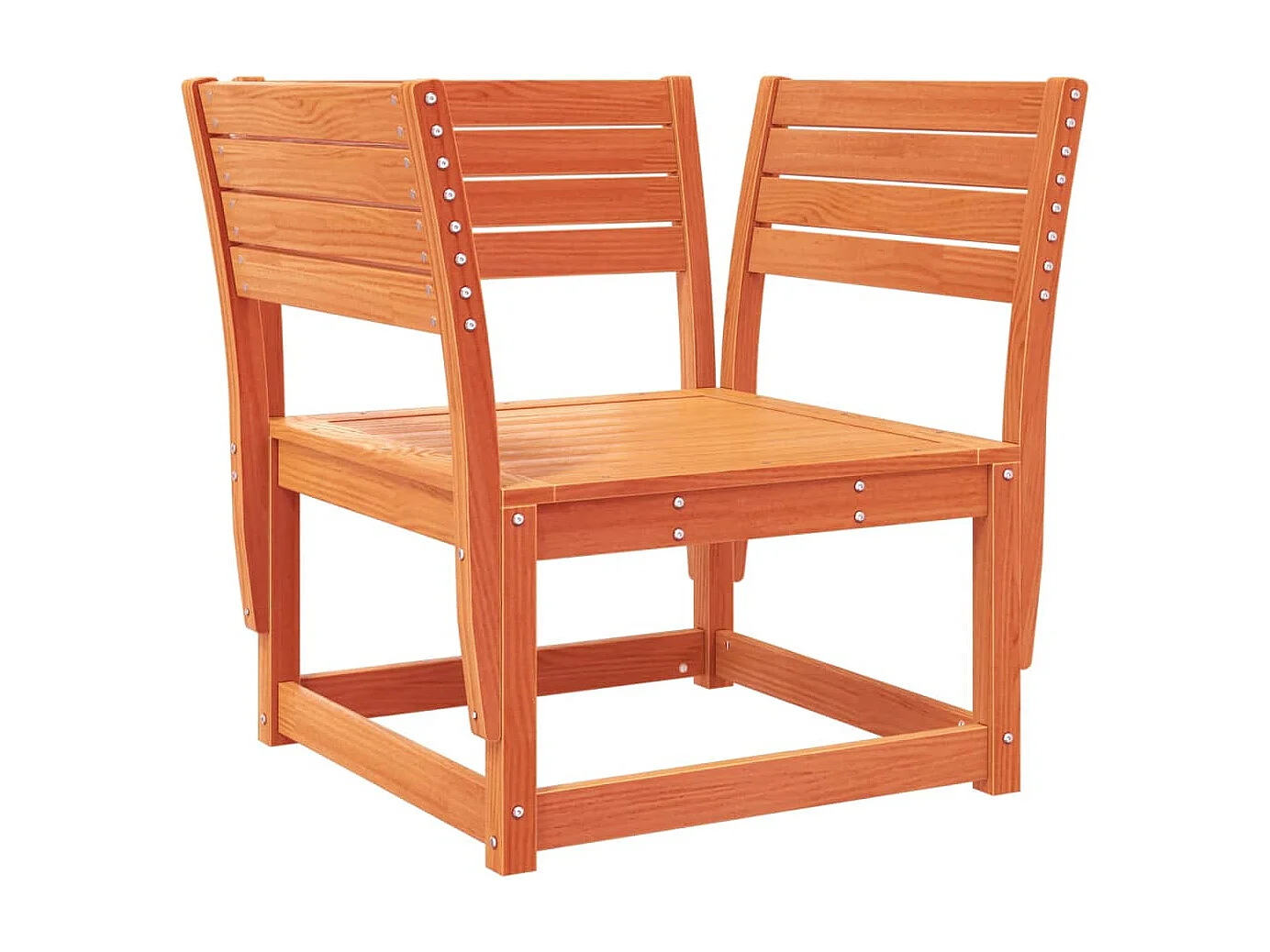 Chaise de jardin marron bois de pin massif