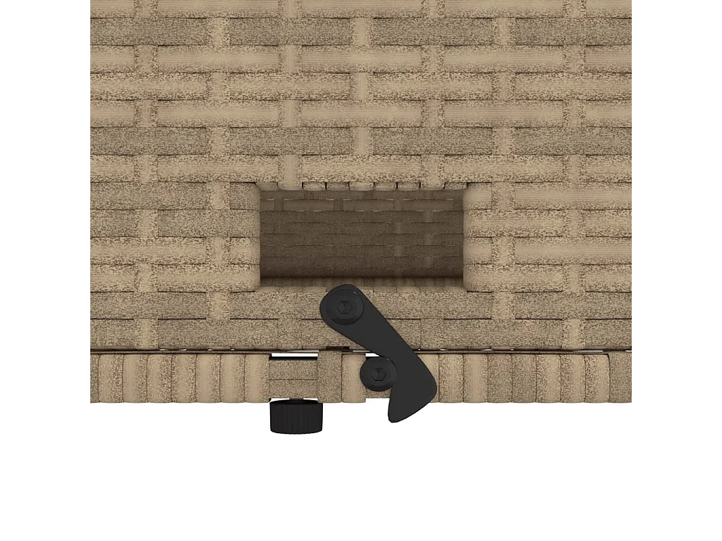 Canapé de jardin avec coussins 2 places beige résine tressée