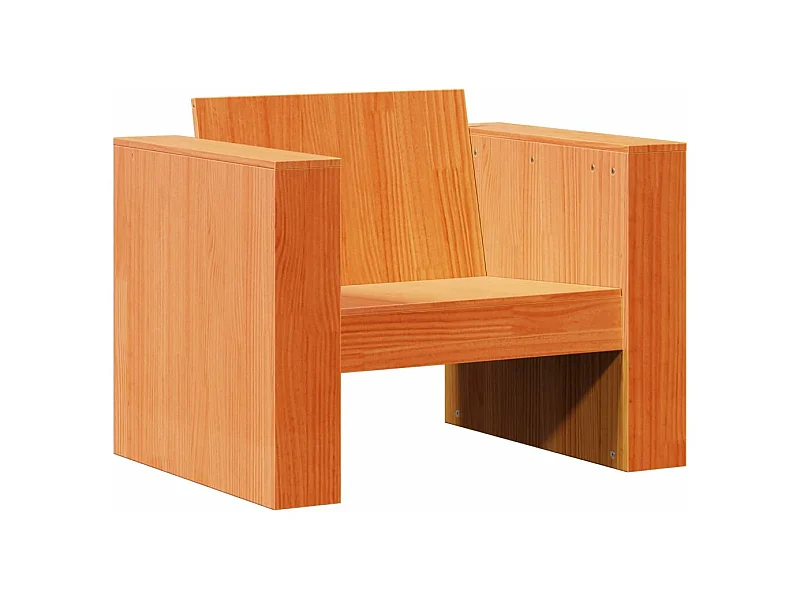 Canapé de jardin marron 79x60x62 bois de pin massif