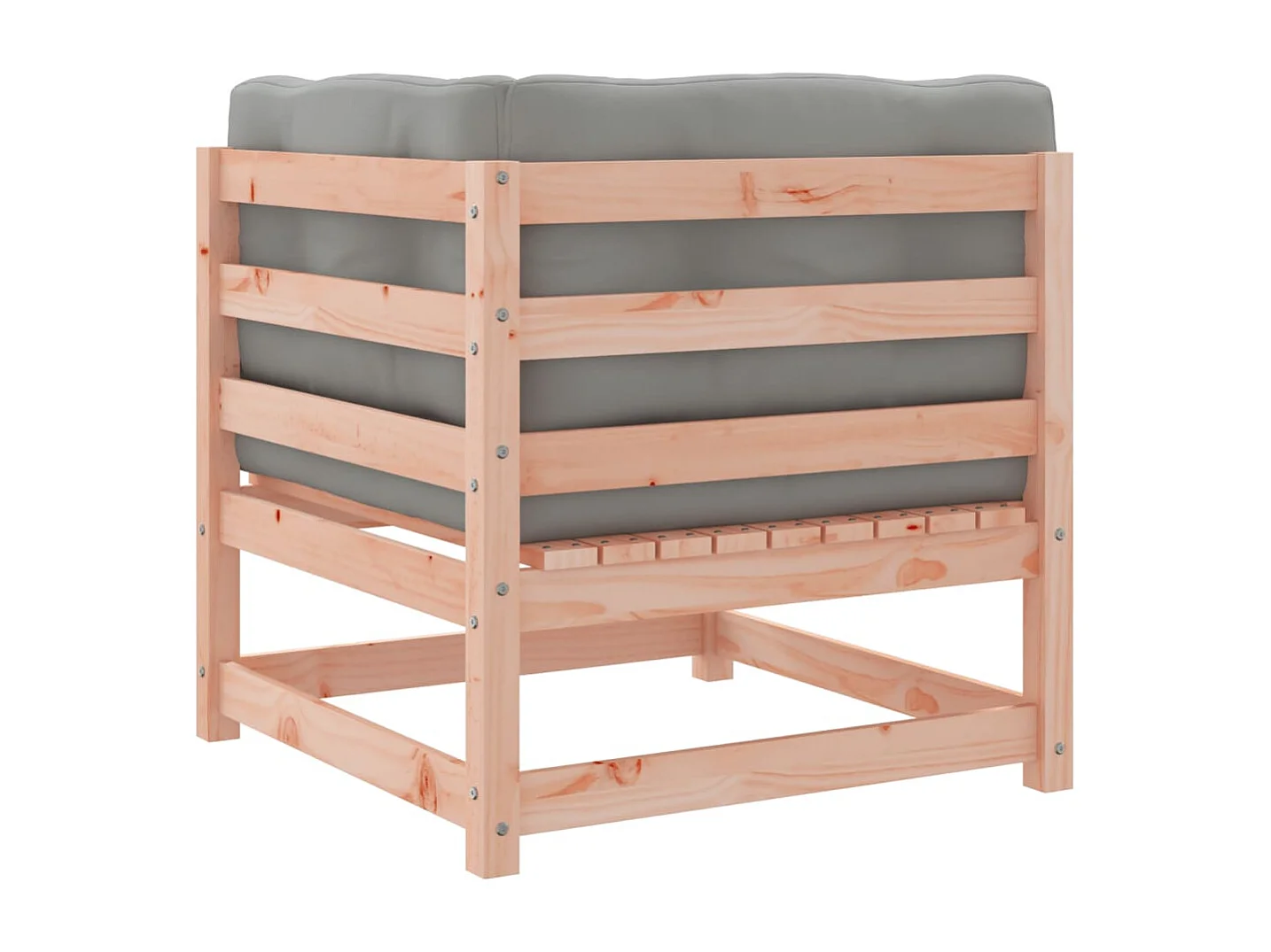 Salon de jardin 4 pcs et coussins bois massif sapin de douglas